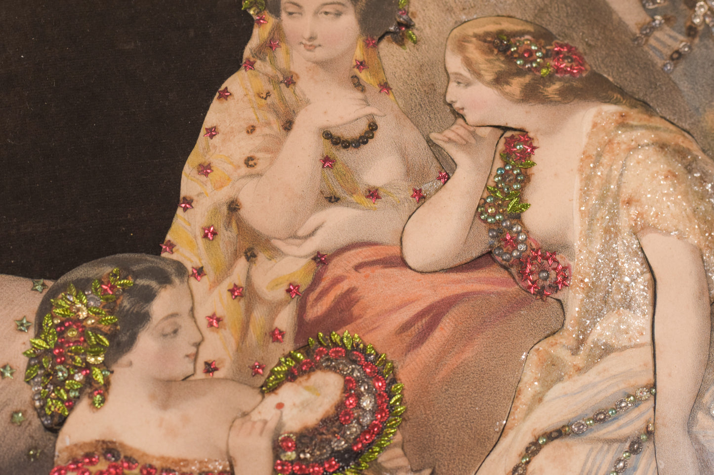 Pair - Embossed Victorian Collages - Modern Decorative