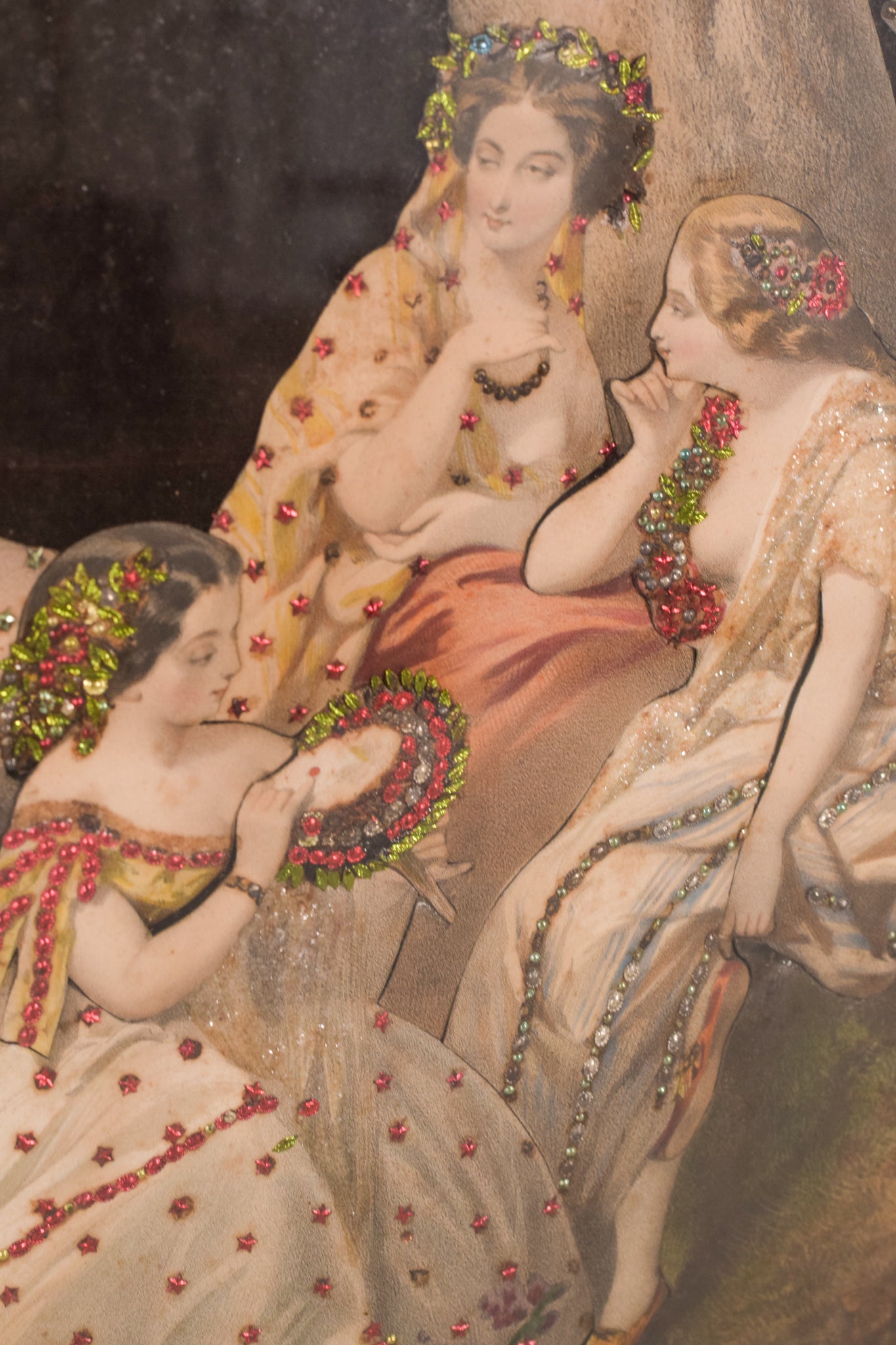 Pair - Embossed Victorian Collages - Modern Decorative