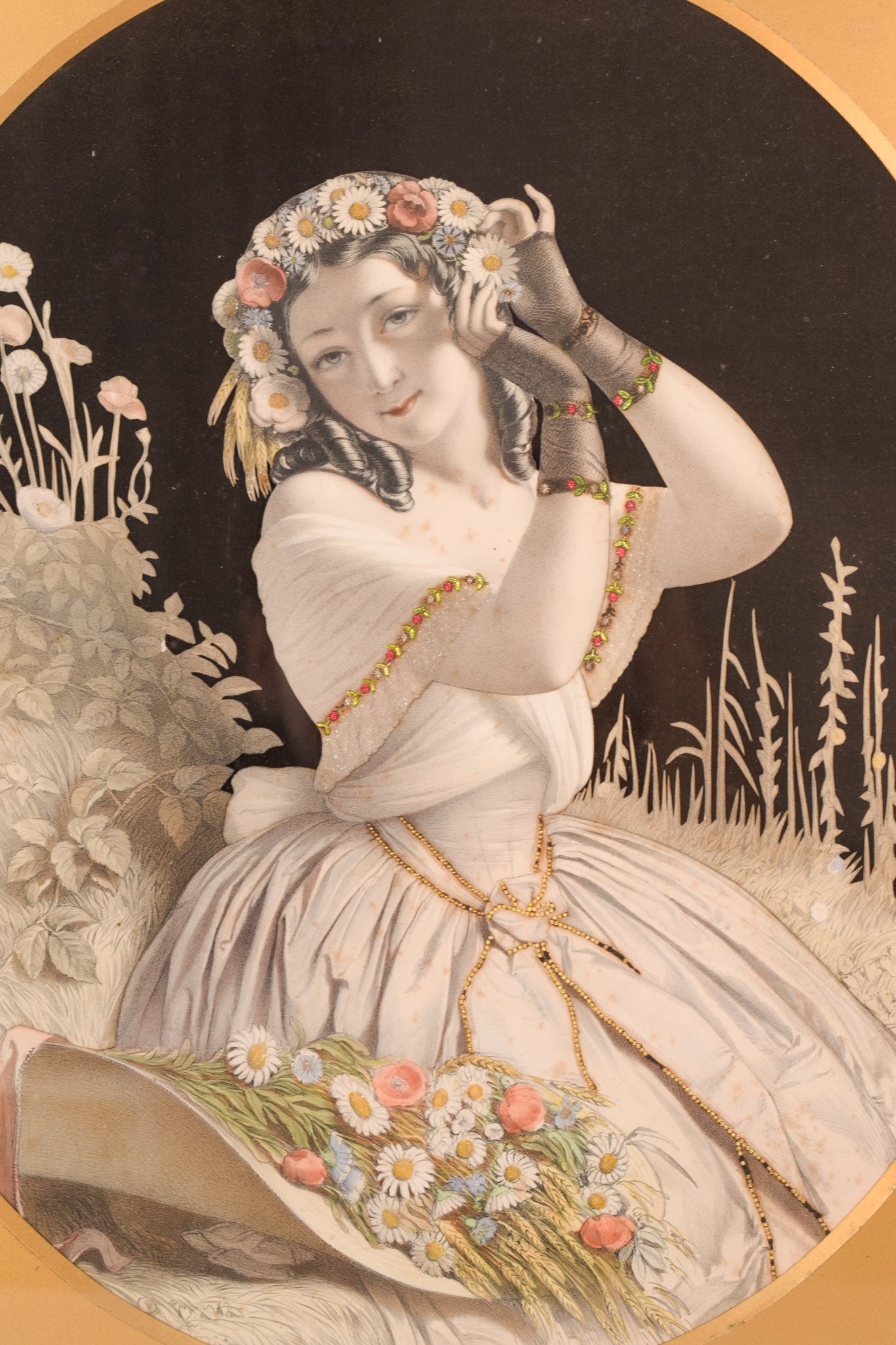 Pair - Embossed Victorian Collages - Modern Decorative