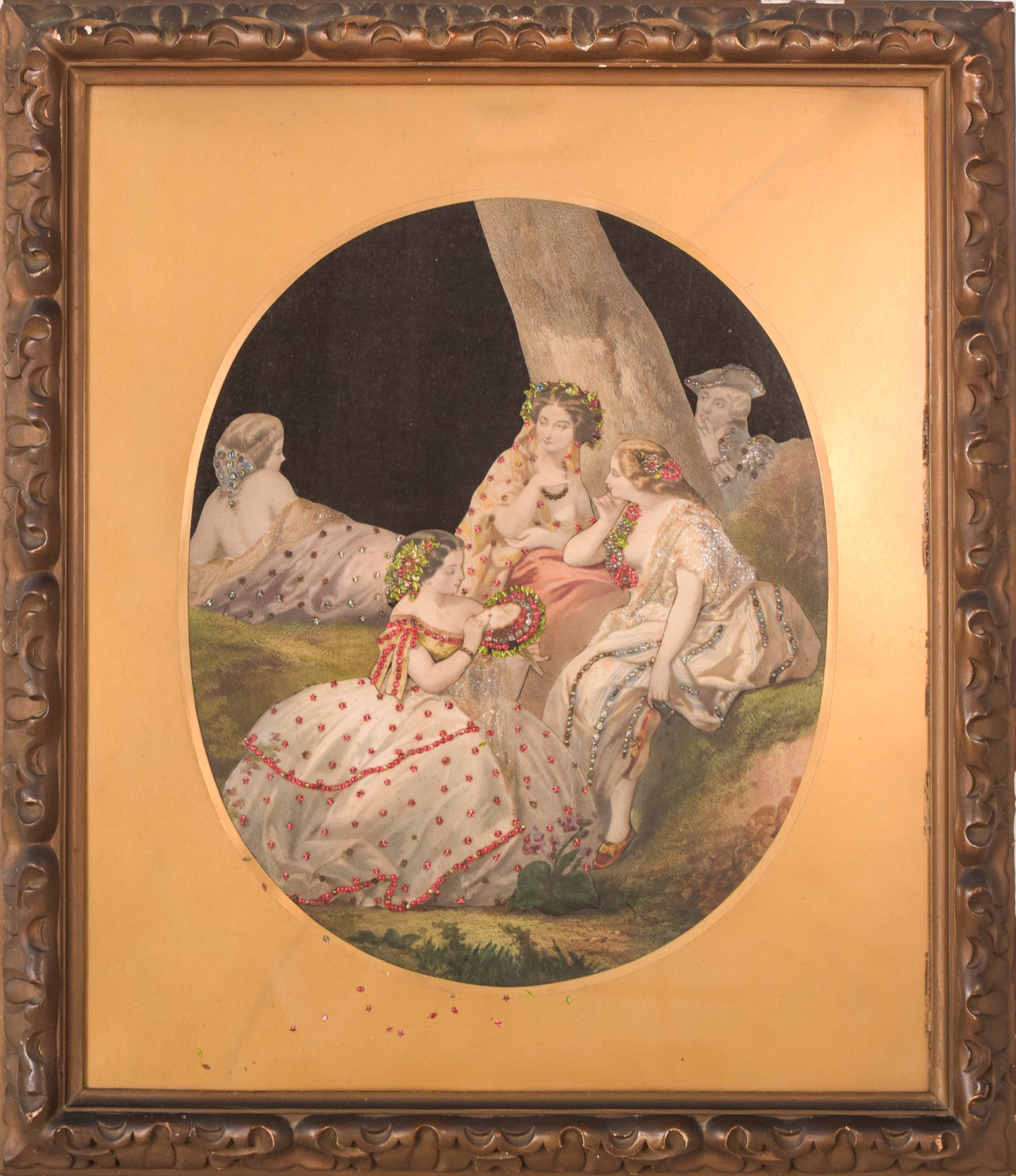 Pair - Embossed Victorian Collages - Modern Decorative