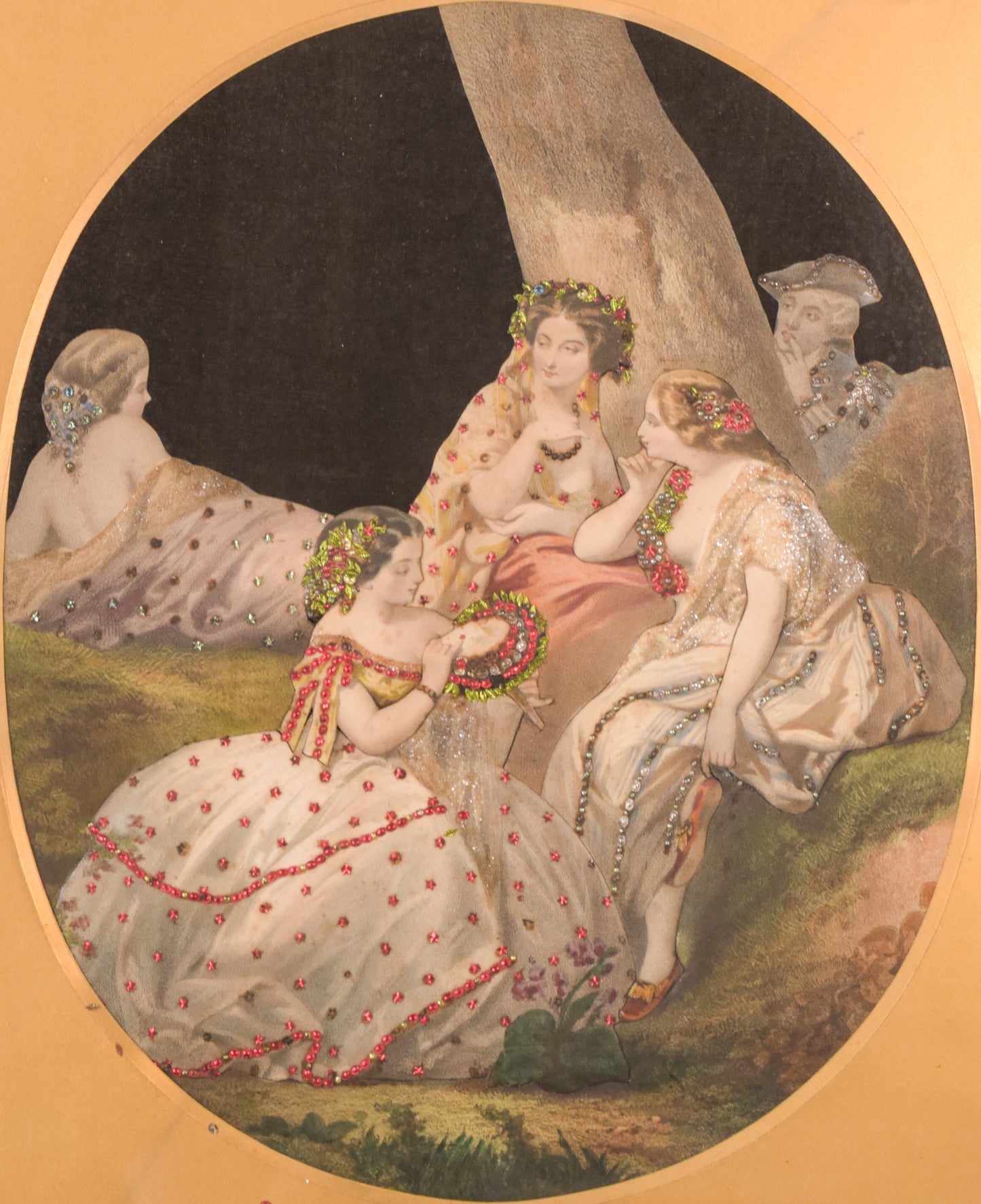 Pair - Embossed Victorian Collages - Modern Decorative
