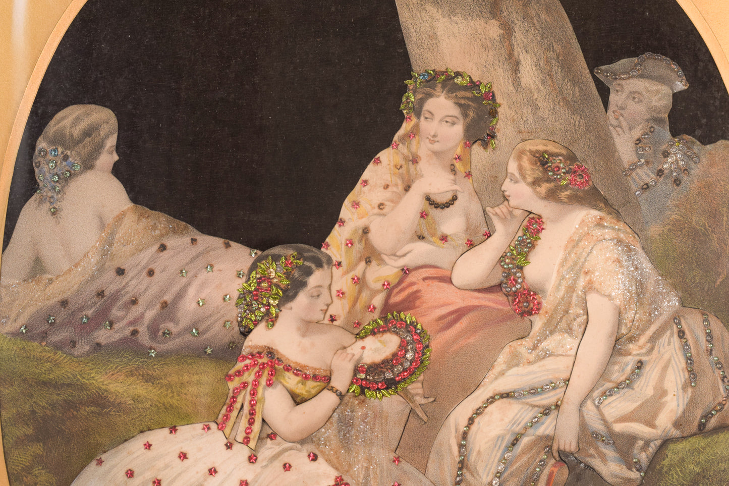 Pair - Embossed Victorian Collages - Modern Decorative