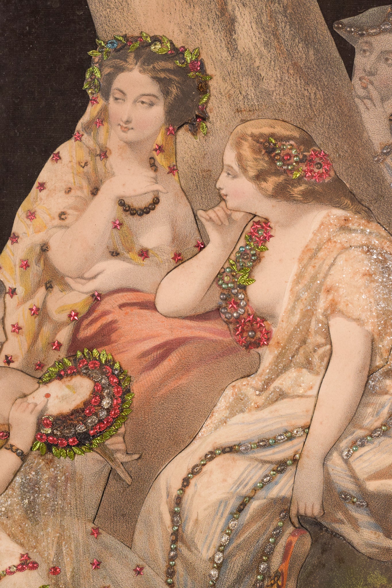 Pair - Embossed Victorian Collages - Modern Decorative