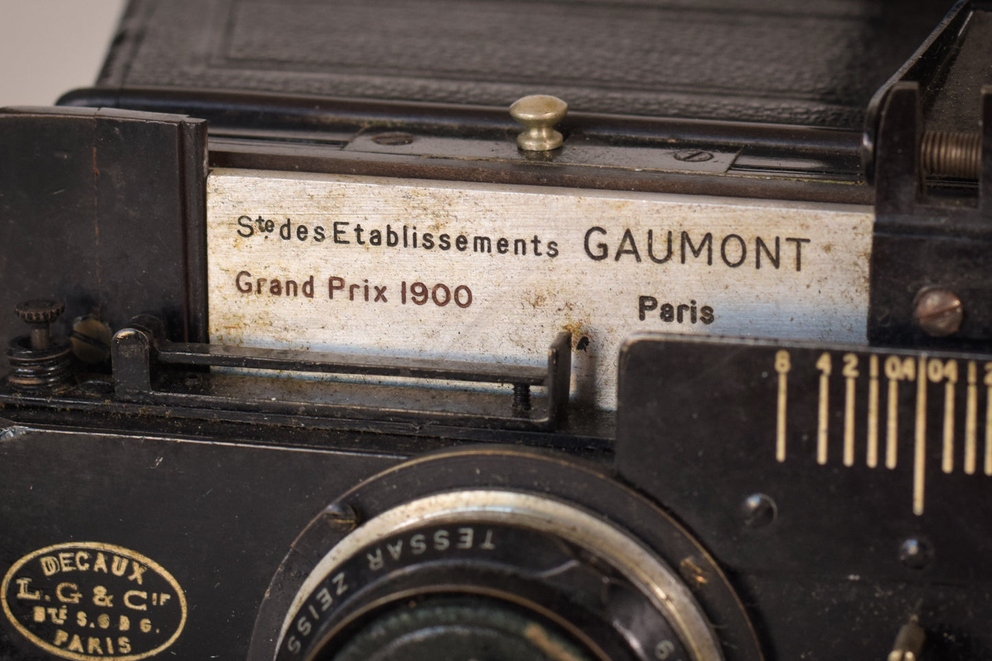 Antique Camera by L. Gaumont & Cie with Original Case - Modern Decorative