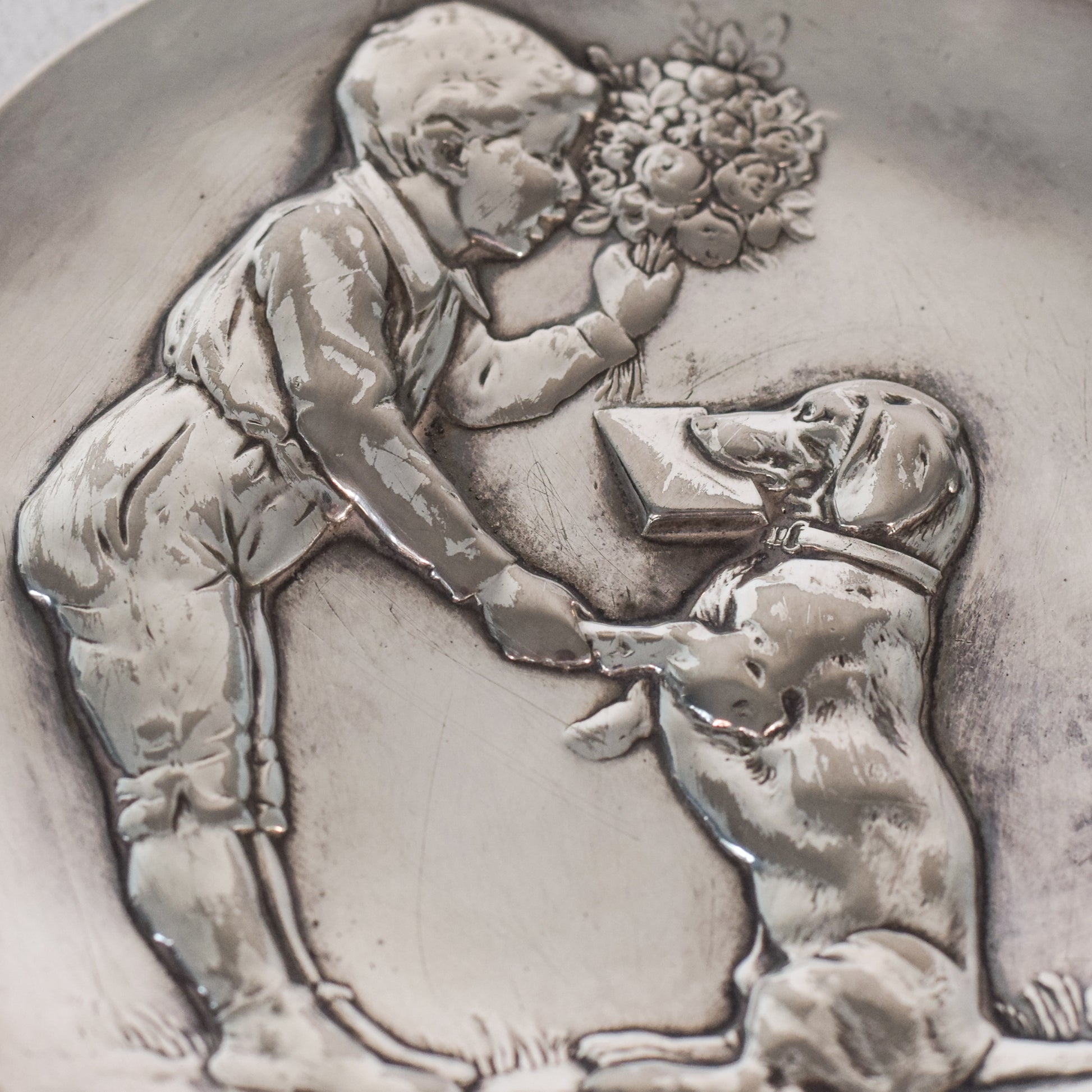 Three - Art Nouveau Pewter Dishes - Modern Decorative