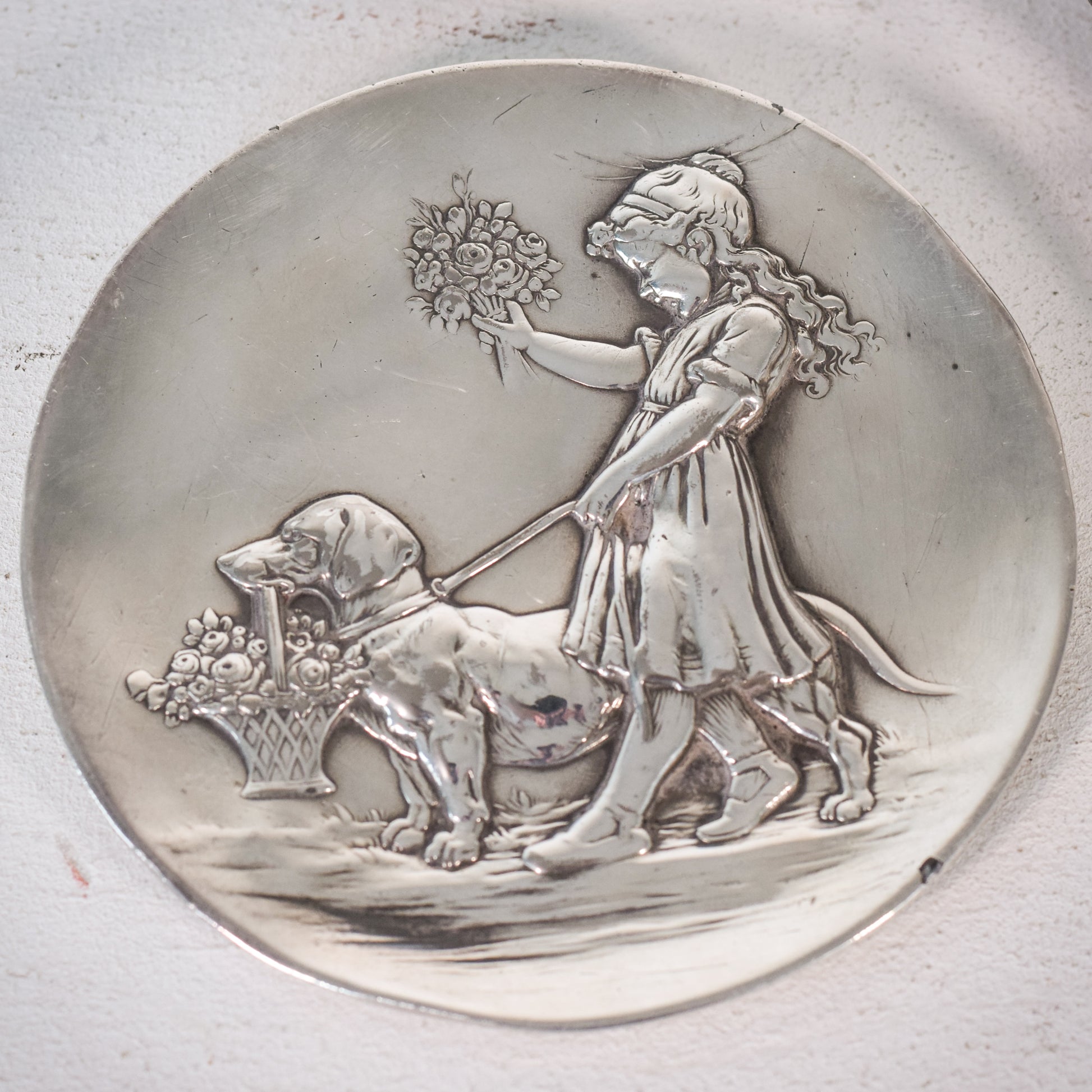 Three - Art Nouveau Pewter Dishes - Modern Decorative