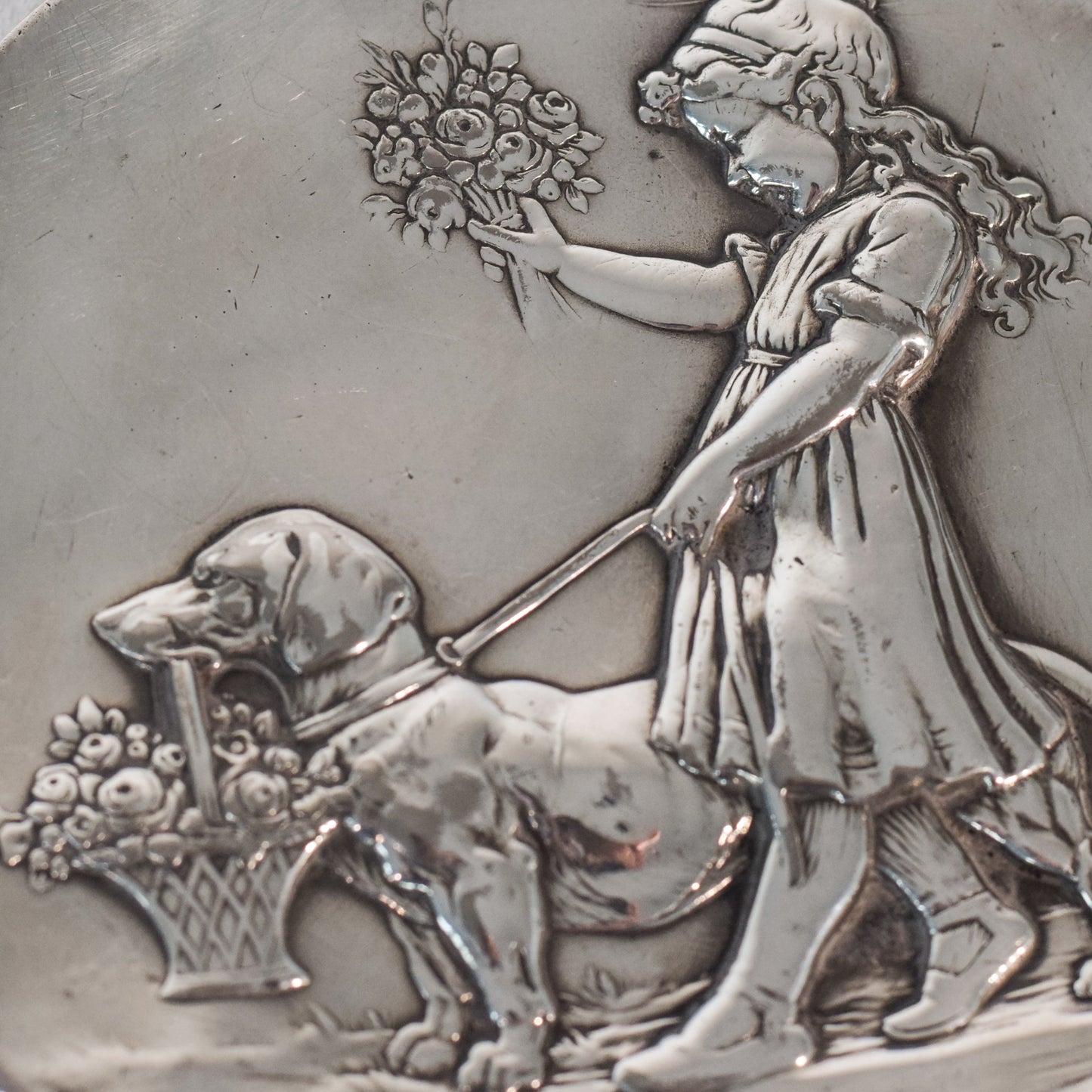 Three - Art Nouveau Pewter Dishes