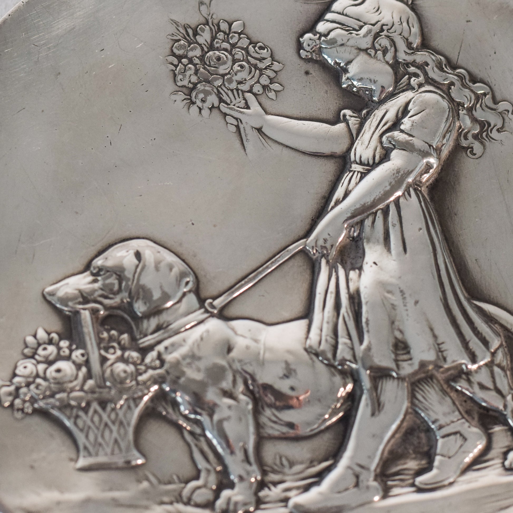 Three - Art Nouveau Pewter Dishes - Modern Decorative