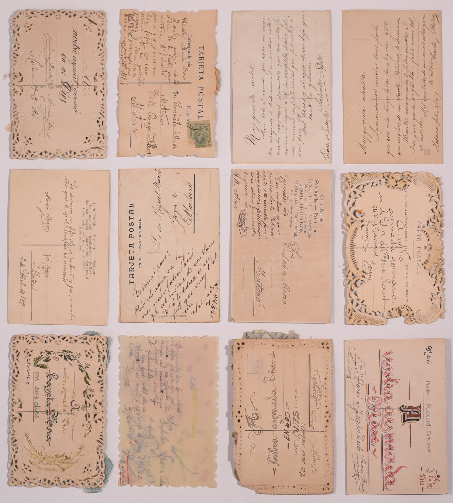 Rare Precious Collection of 36 victorian and later cards/postcards