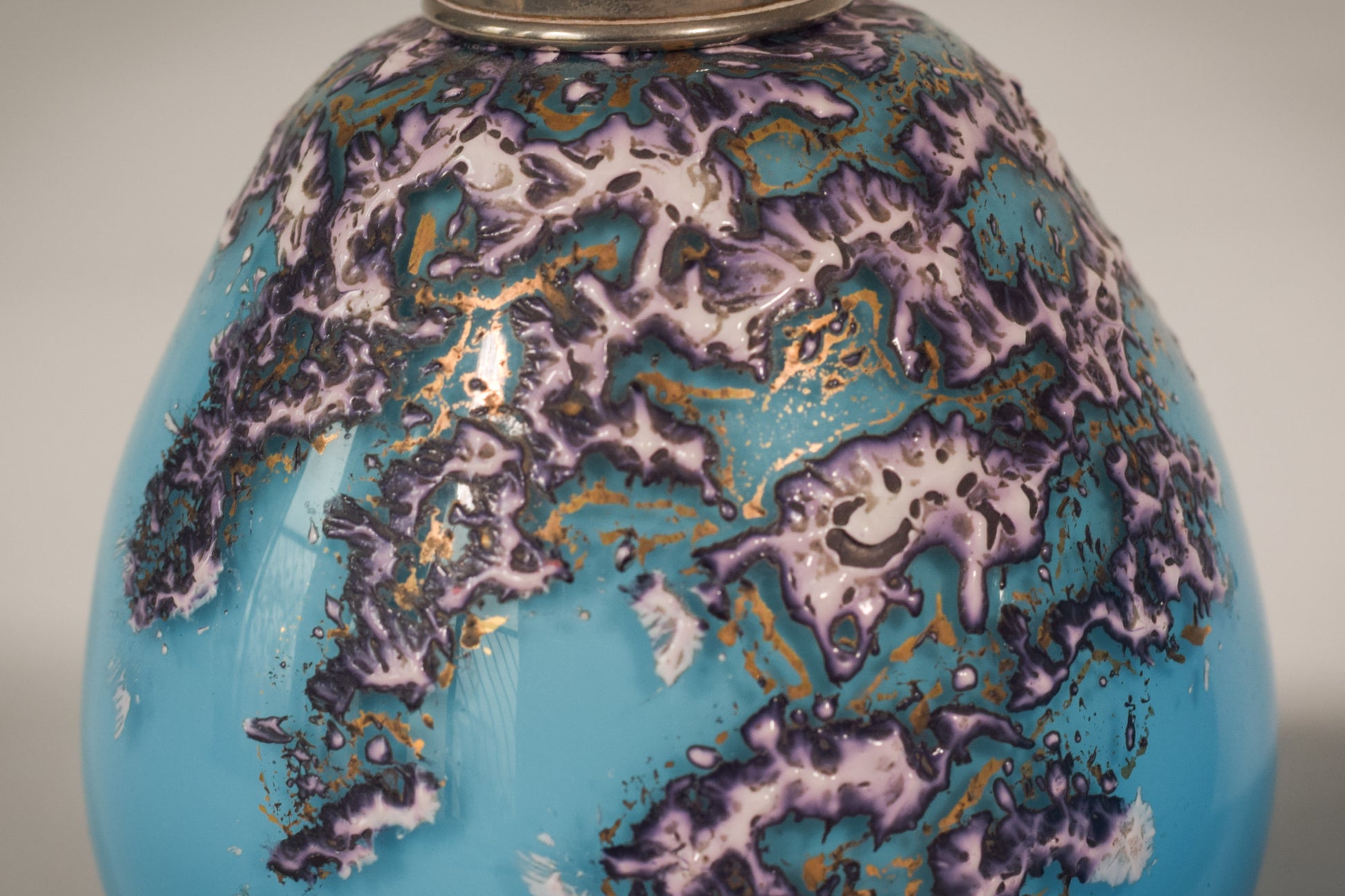 Pair of Enamelled Glass Perfume Bottles - Modern Decorative