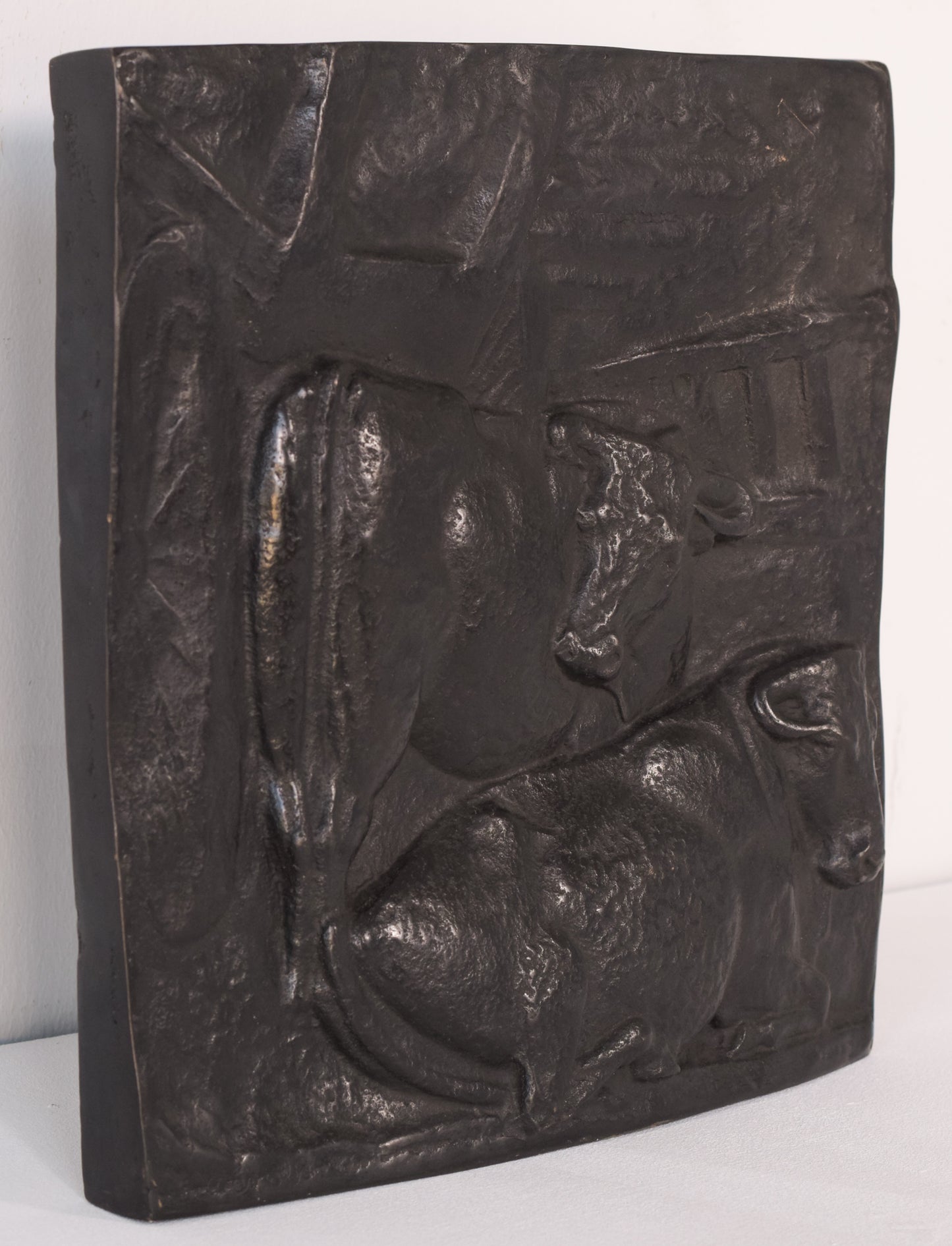 Manuel Martinez Hugué - Large Bronze Plaque - Modern Decorative