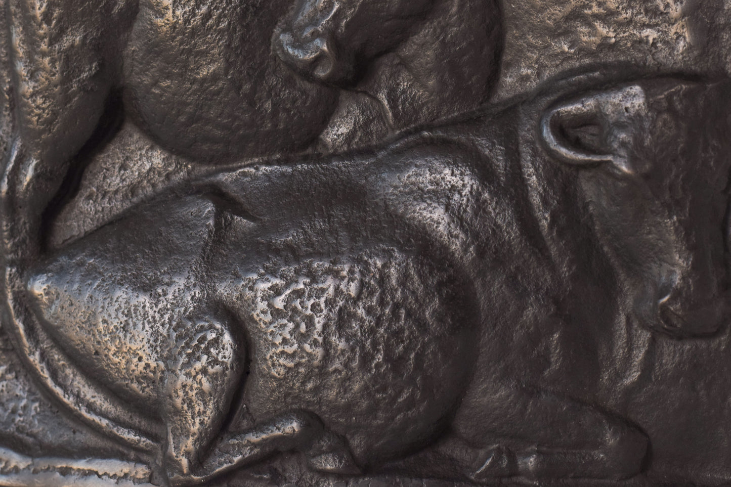 Manuel Martinez Hugué - Large Bronze Plaque - Modern Decorative