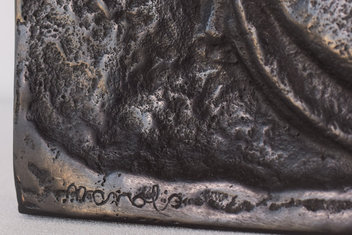 Manuel Martinez Hugué - Large Bronze Plaque - Modern Decorative