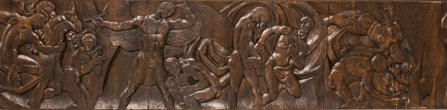 Josep Mundet and Joan Palet - Monumental Carved Panel - Modern Decorative