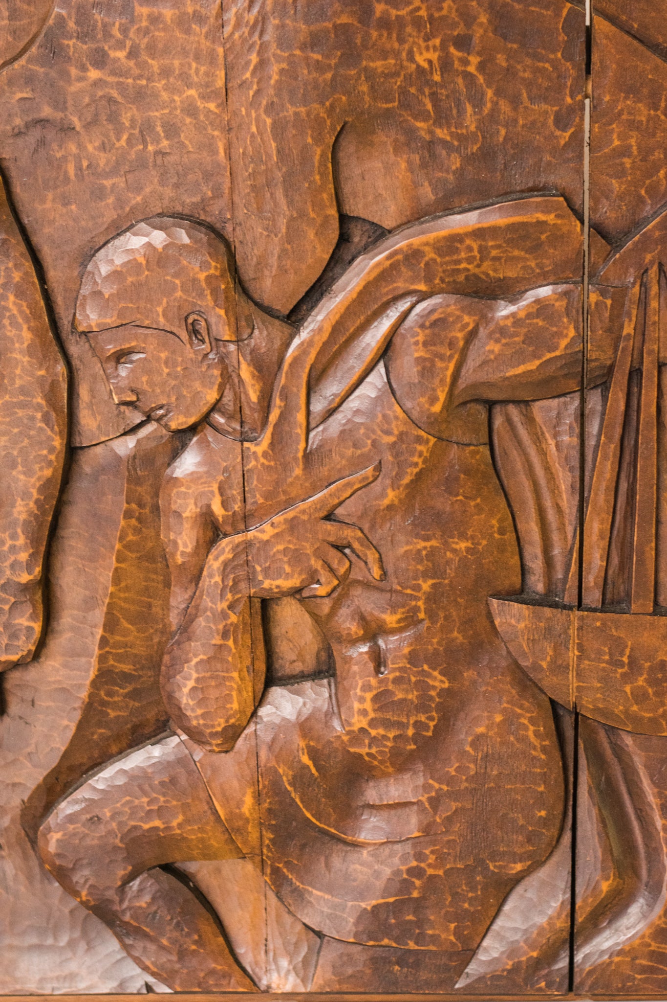 Josep Mundet and Joan Palet - Monumental Carved Panel - Modern Decorative