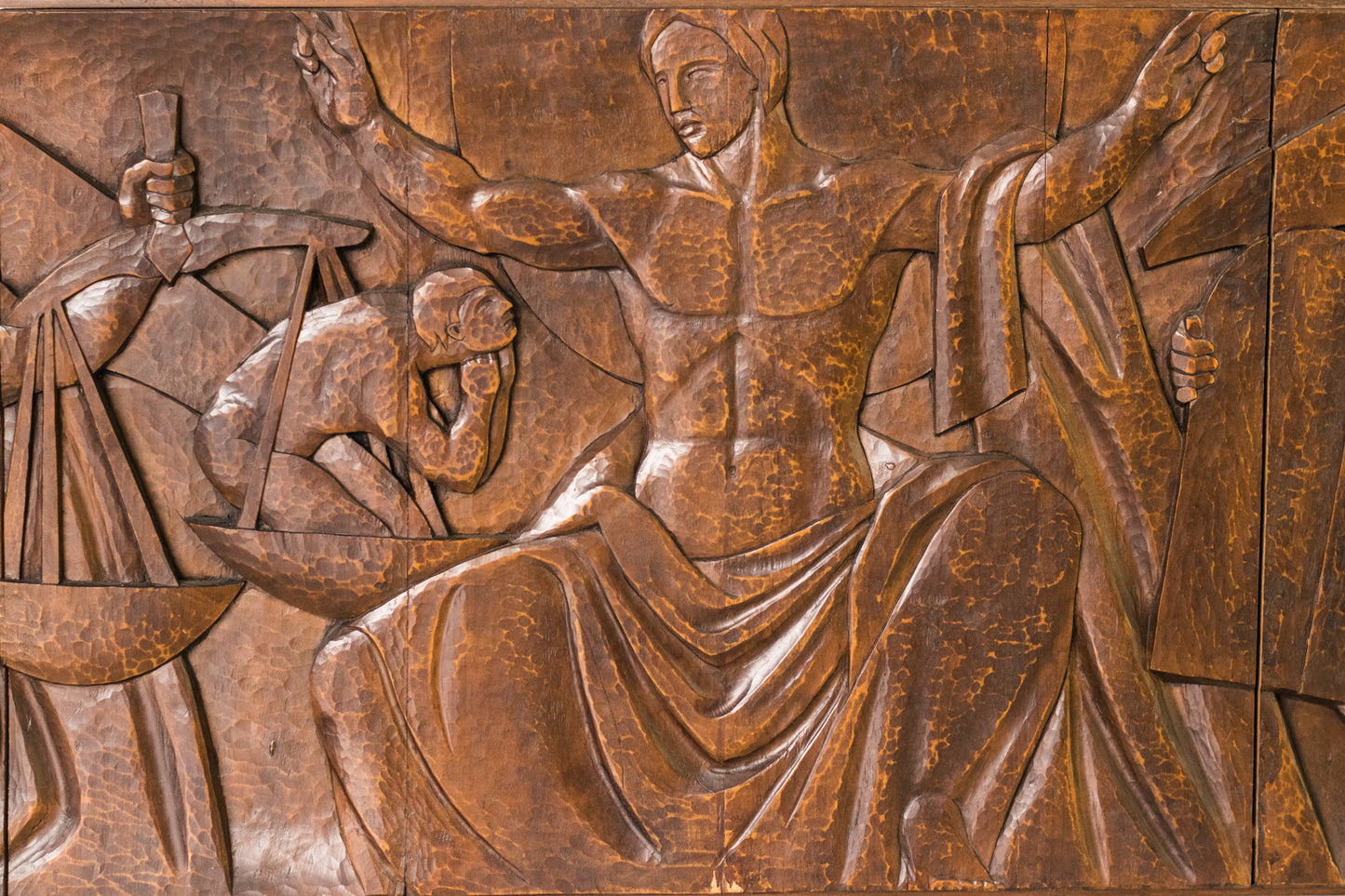 Josep Mundet and Joan Palet - Monumental Carved Panel - Modern Decorative