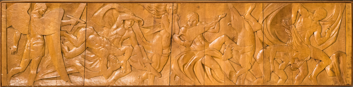 Josep Mundet and Joan Palet - Monumental Carved Panel - Modern Decorative