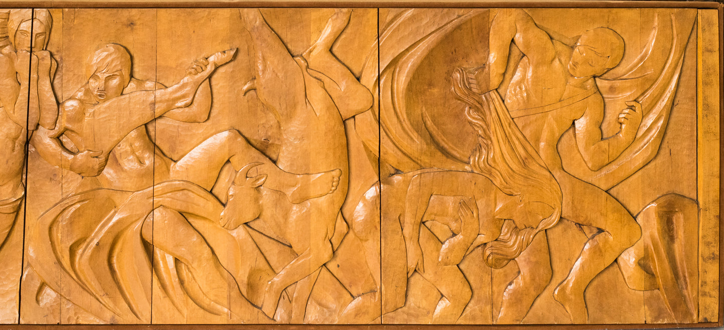 Josep Mundet and Joan Palet - Monumental Carved Panel - Modern Decorative