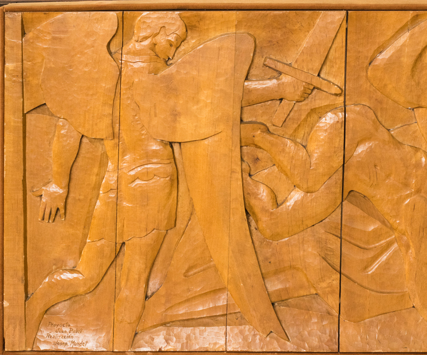 Josep Mundet and Joan Palet - Monumental Carved Panel - Modern Decorative