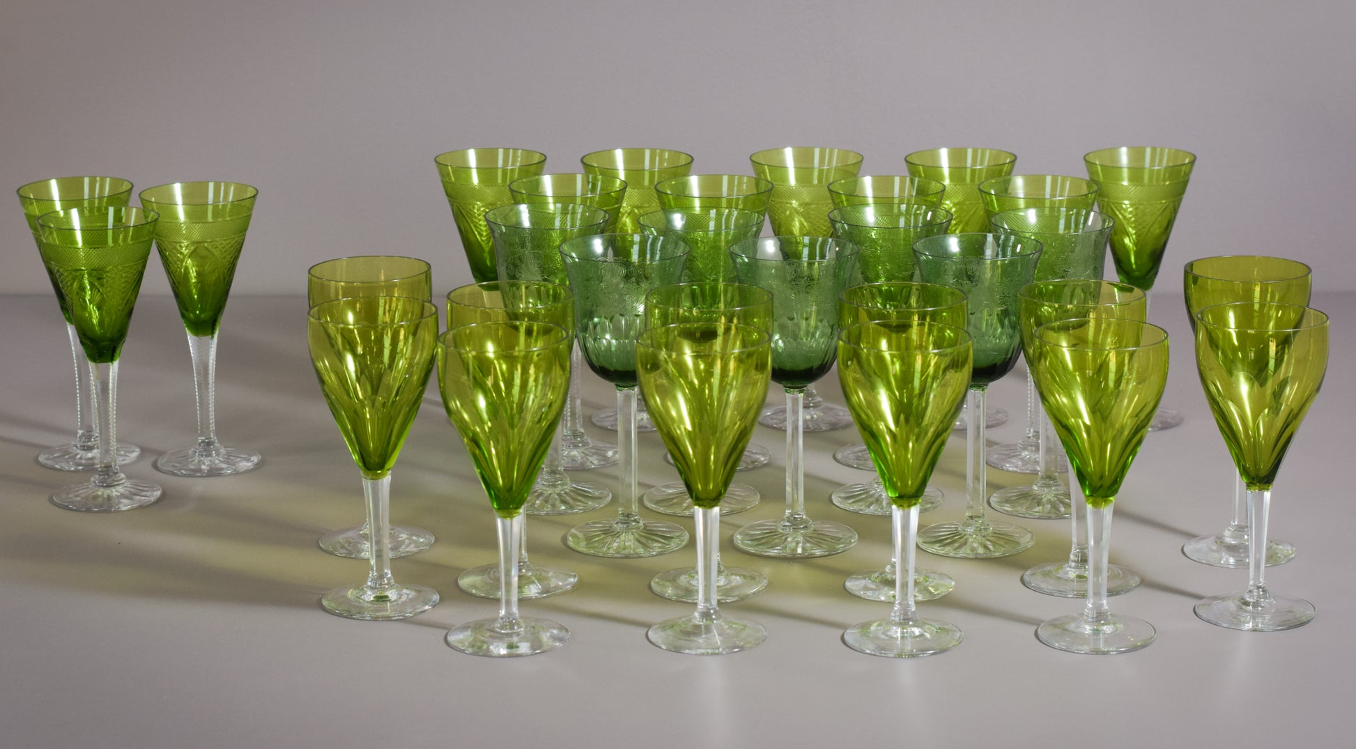 31 - Vintage Green Glasses - Modern Decorative