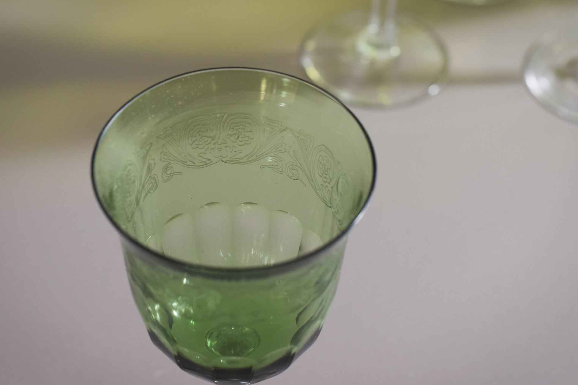 31 - Vintage Green Glasses - Modern Decorative