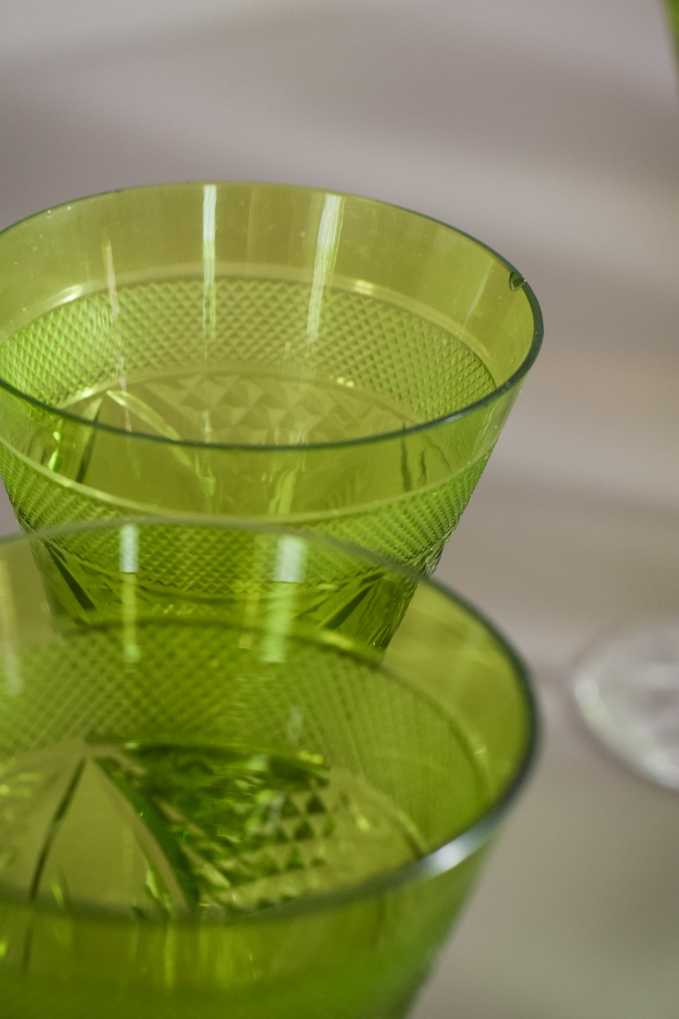 31 - Vintage Green Glasses - Modern Decorative