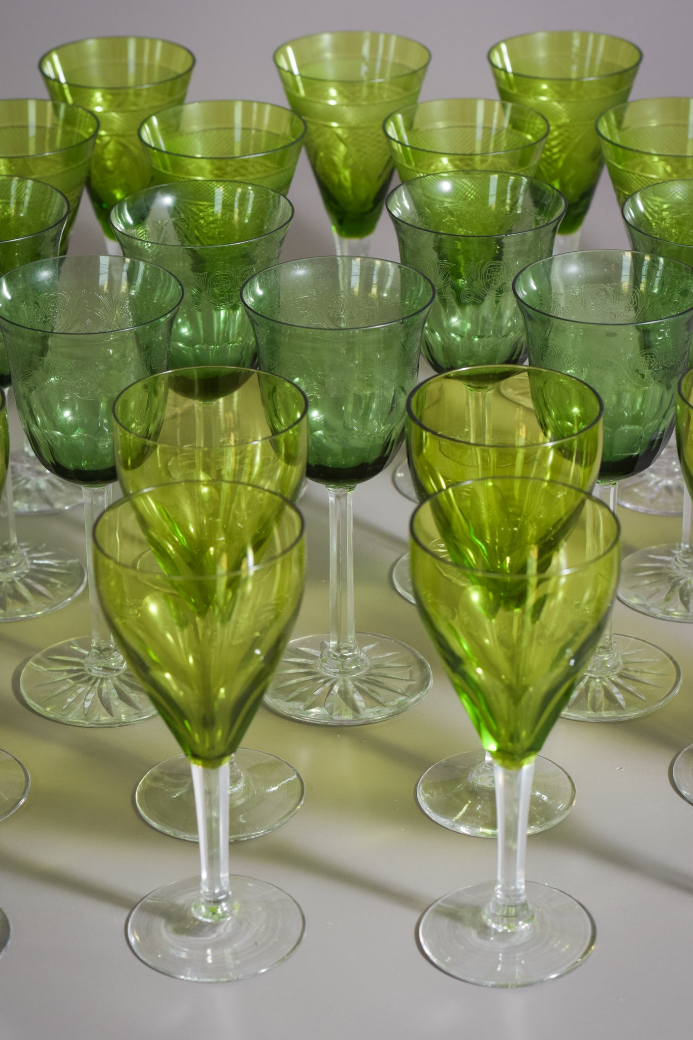 31 - Vintage Green Glasses - Modern Decorative