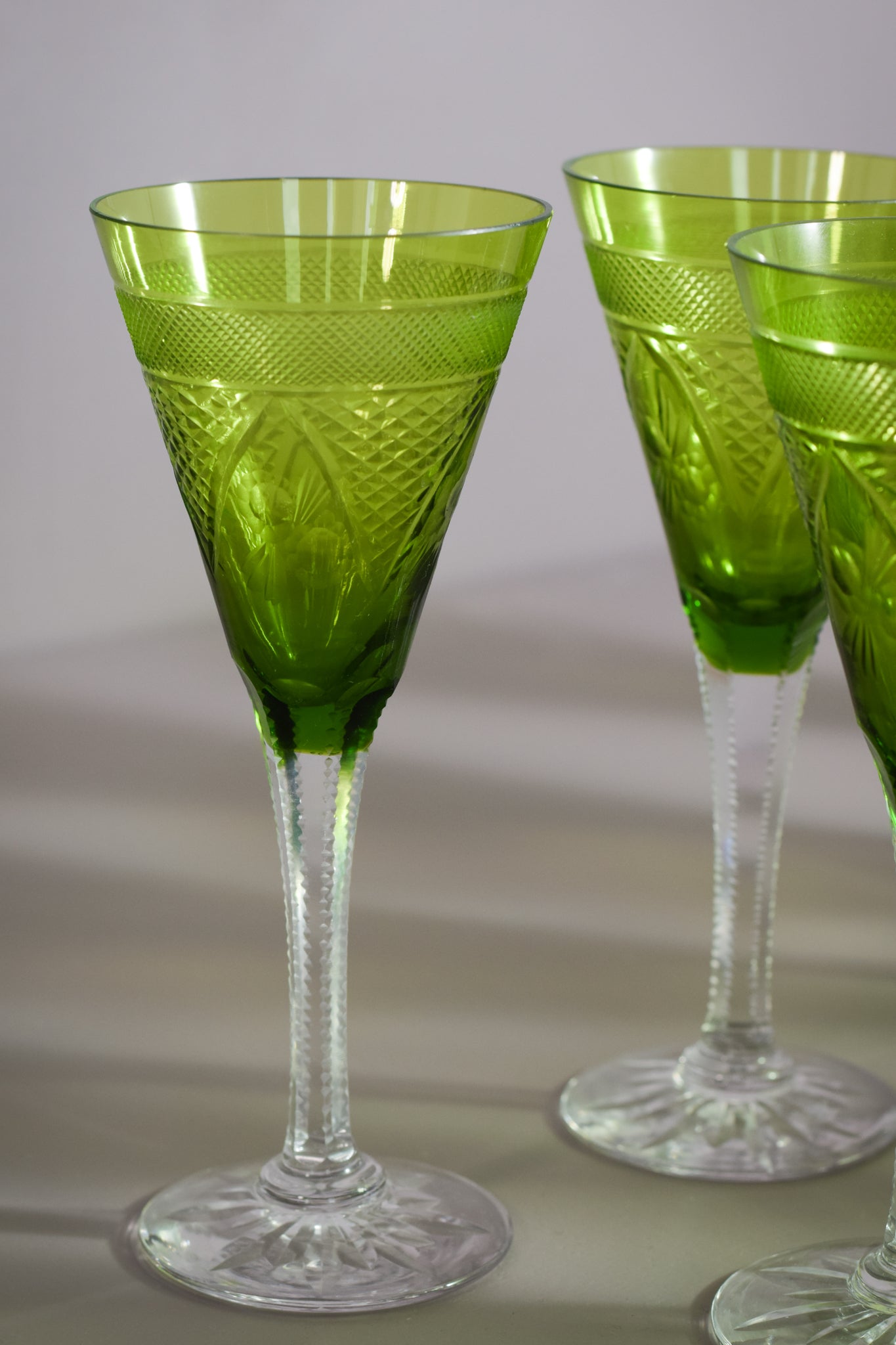 31 - Vintage Green Glasses - Modern Decorative
