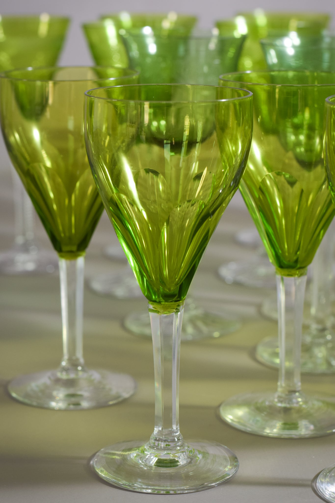 31 - Vintage Green Glasses - Modern Decorative