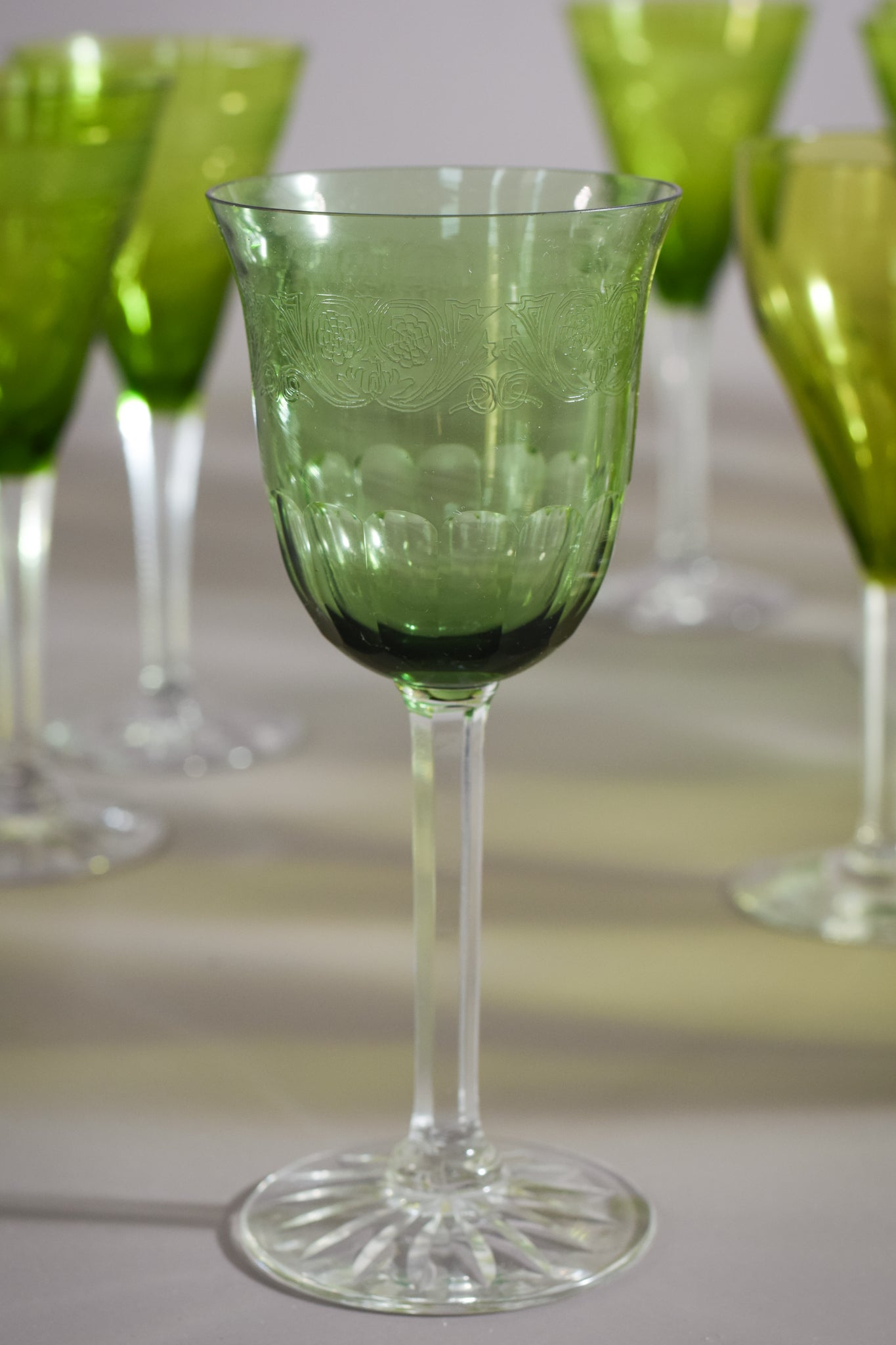 31 - Vintage Green Glasses - Modern Decorative