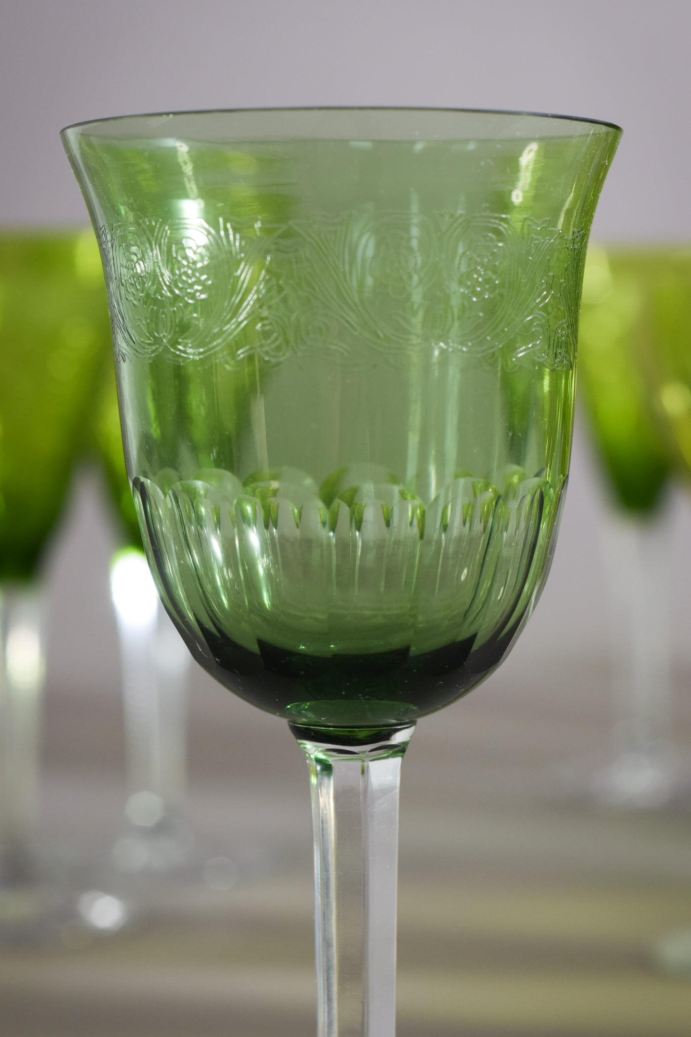 31 - Vintage Green Glasses - Modern Decorative