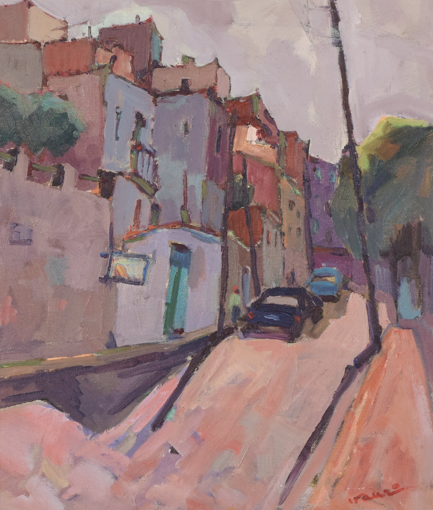 Oil car and houses