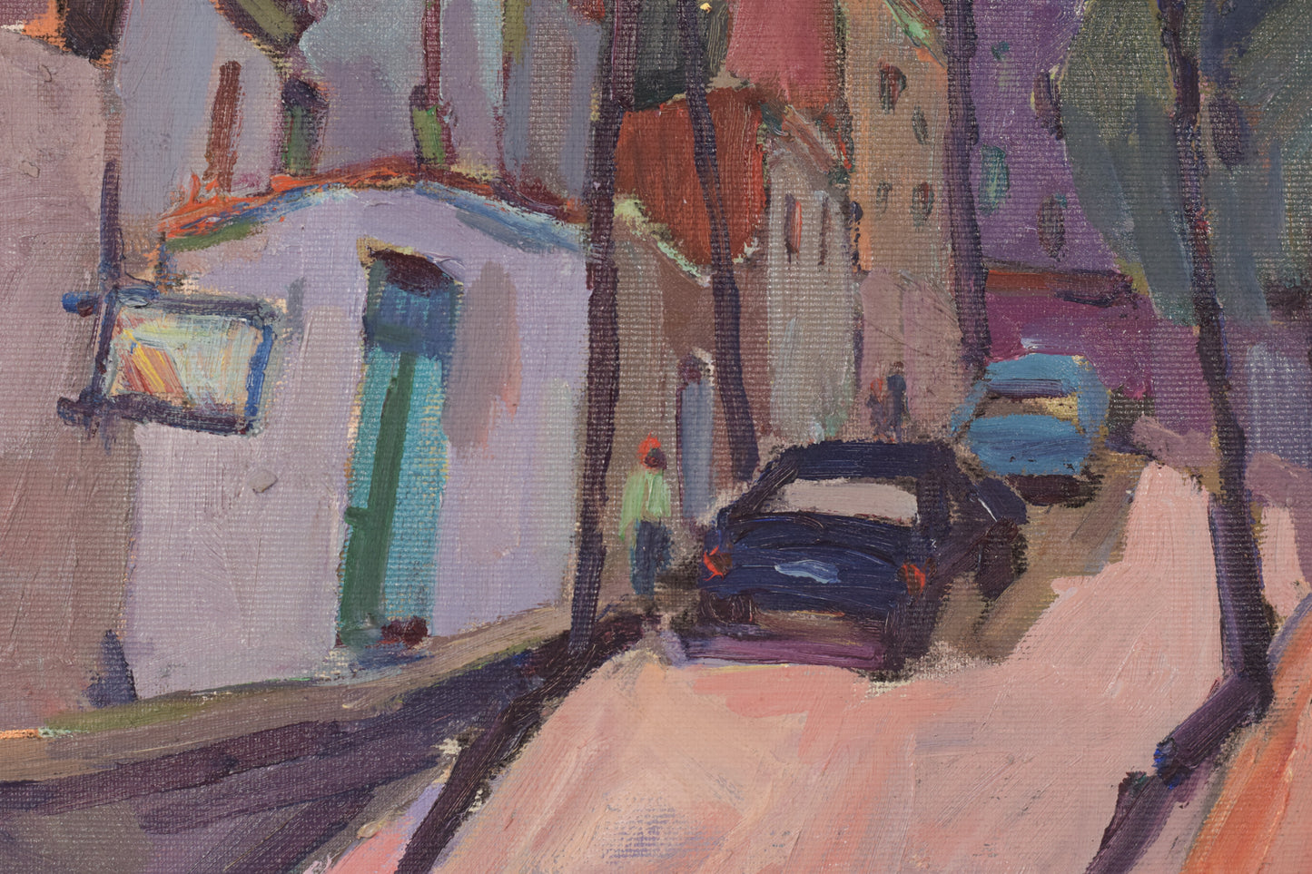 Oil car and houses