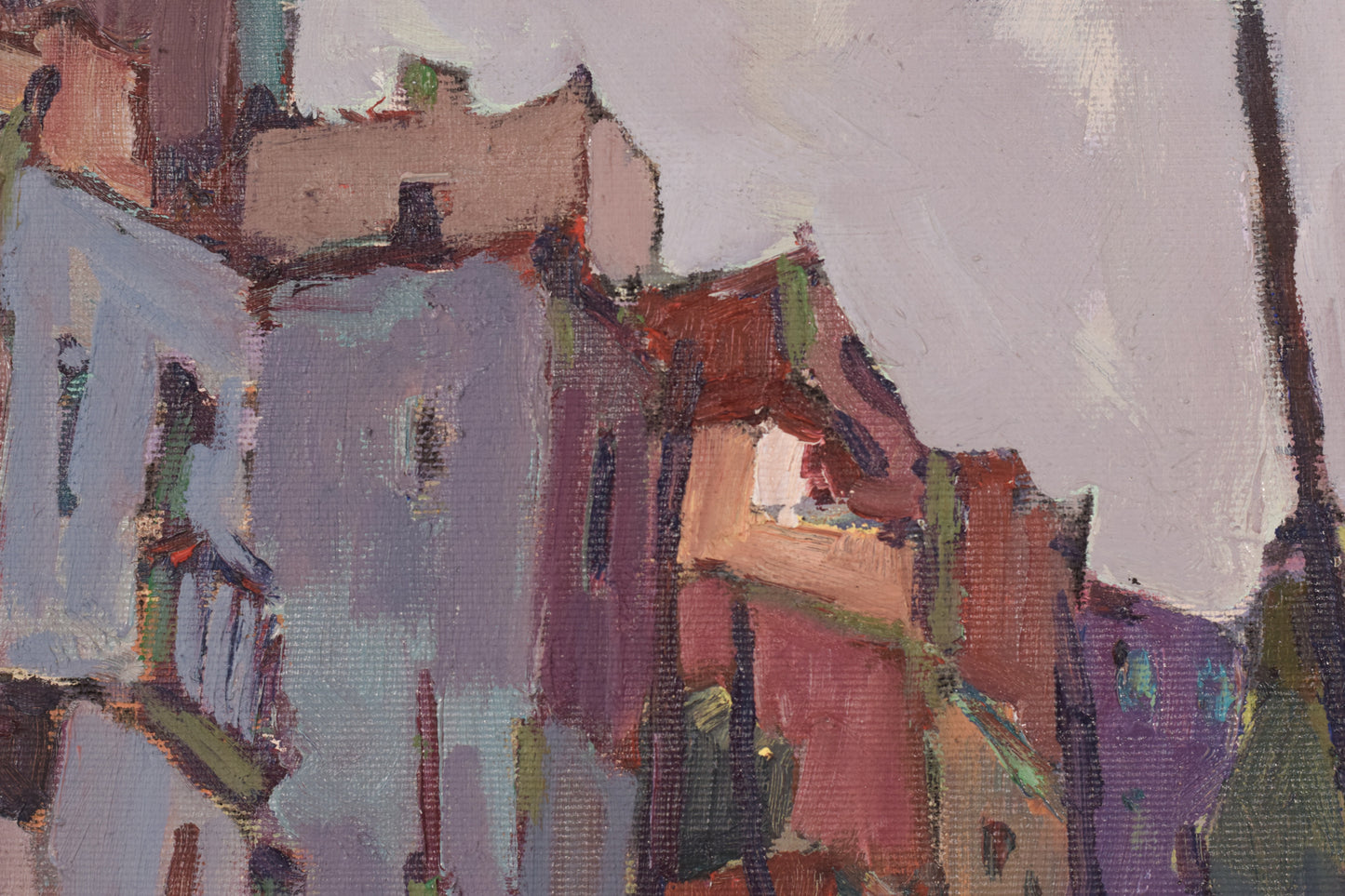 Oil car and houses