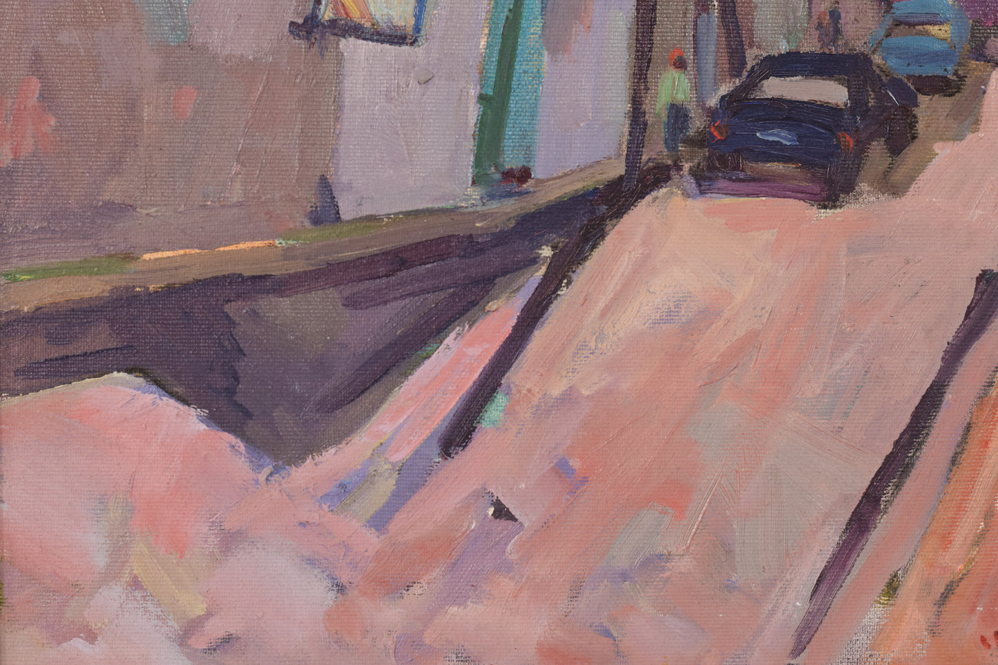Oil car and houses
