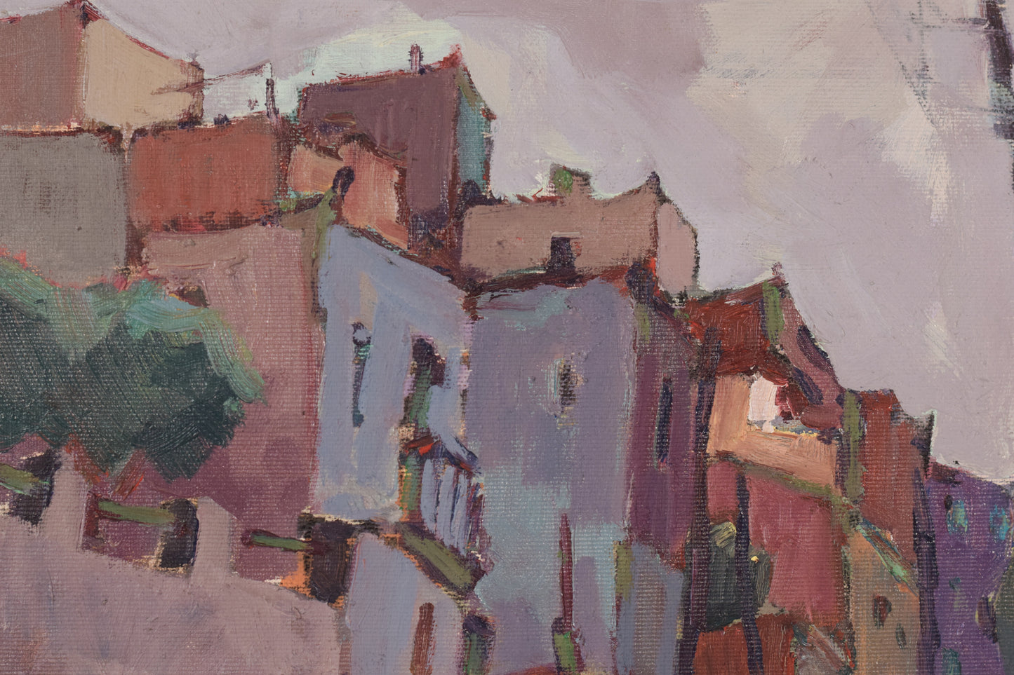 Oil car and houses