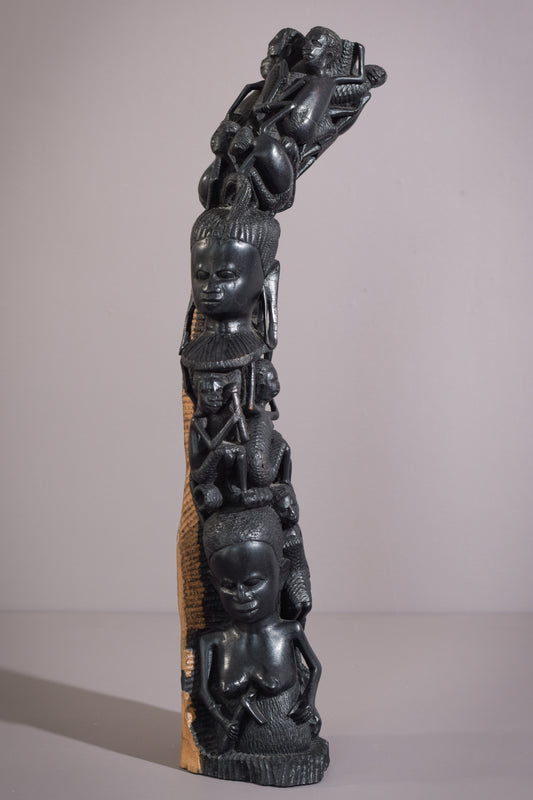 African - Figural Post Carving - Modern Decorative