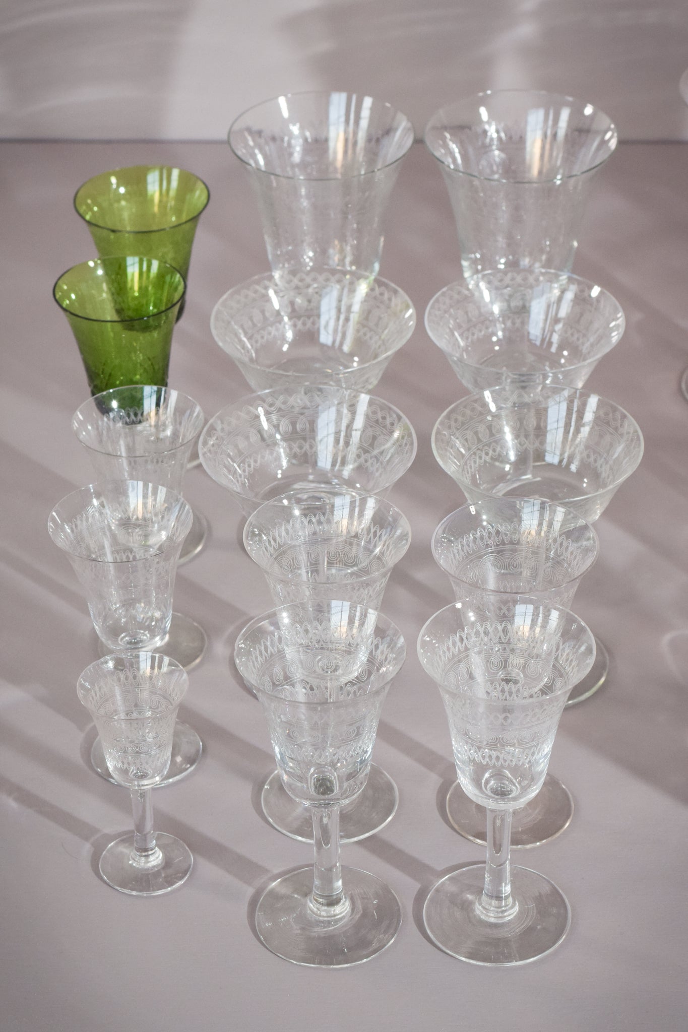 45 - various vintage drinking glasses - Modern Decorative
