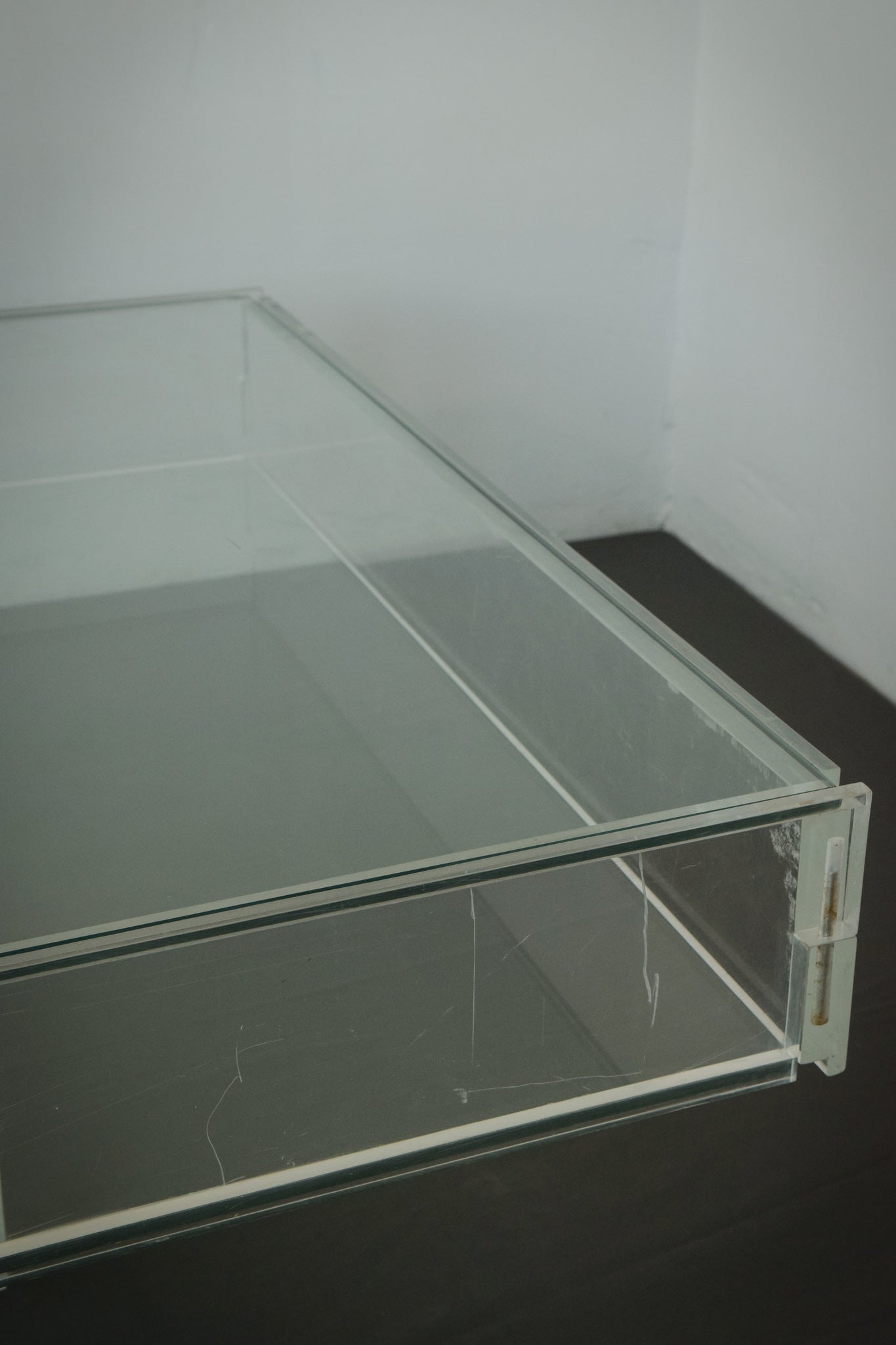 Large Modernist - 70s glass and perspex - Coffee table