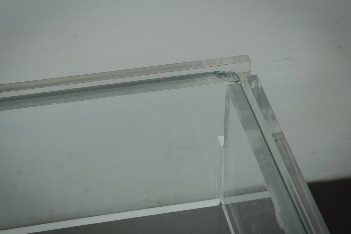 Large Modernist - 70s glass and perspex - Coffee table