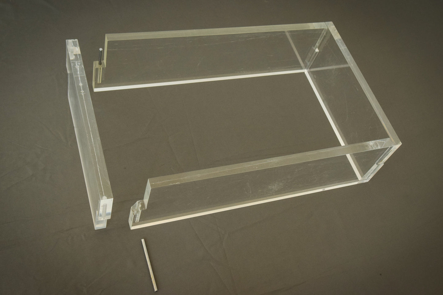 Large Modernist - 70s glass and perspex - Coffee table
