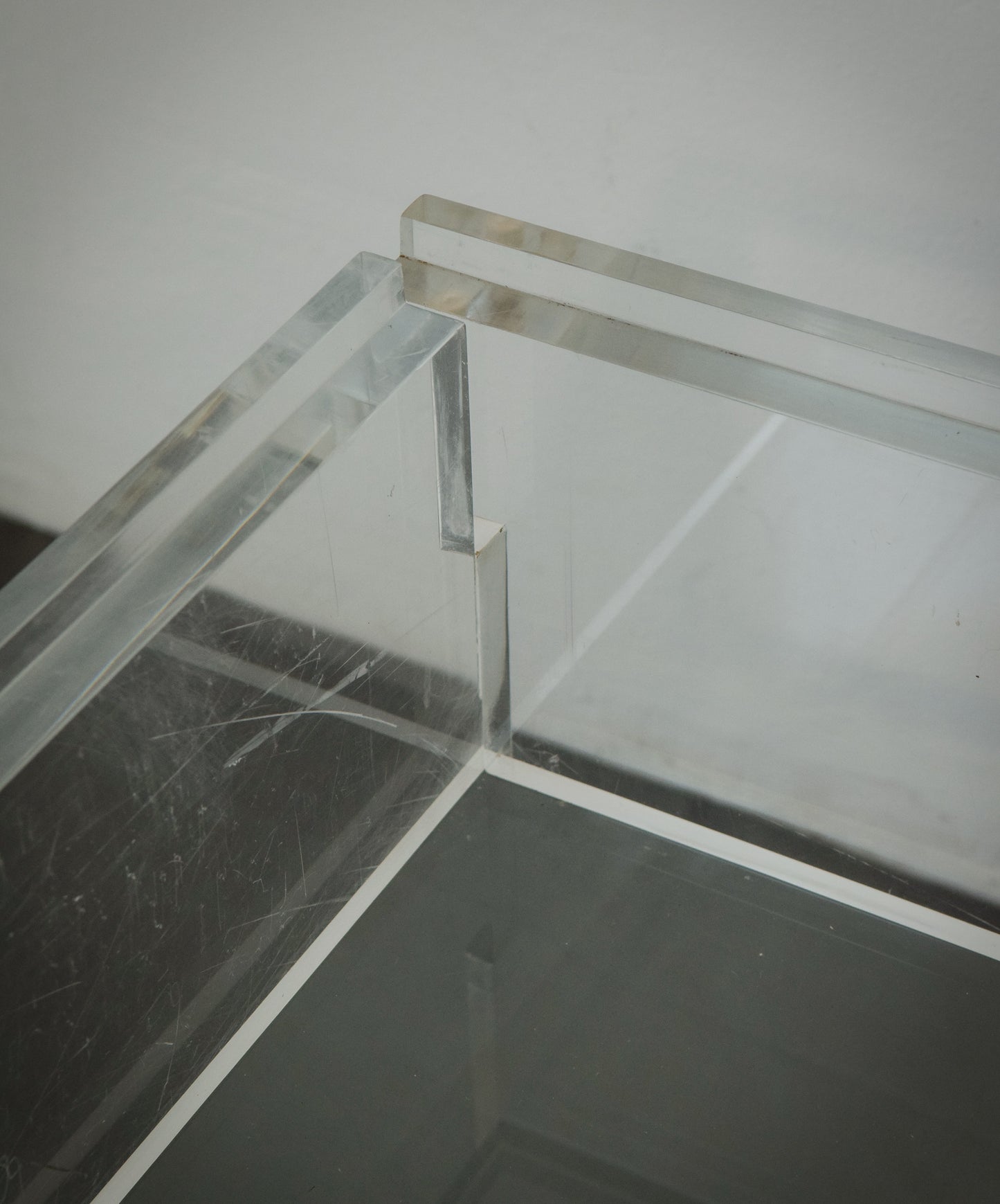 Large Modernist - 70s glass and perspex - Coffee table