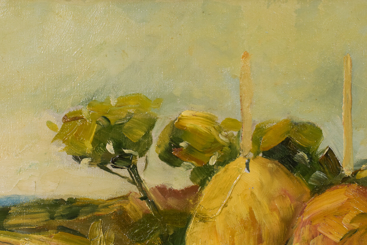 Post Impressionist - Landscape with Haystacks - Modern Decorative