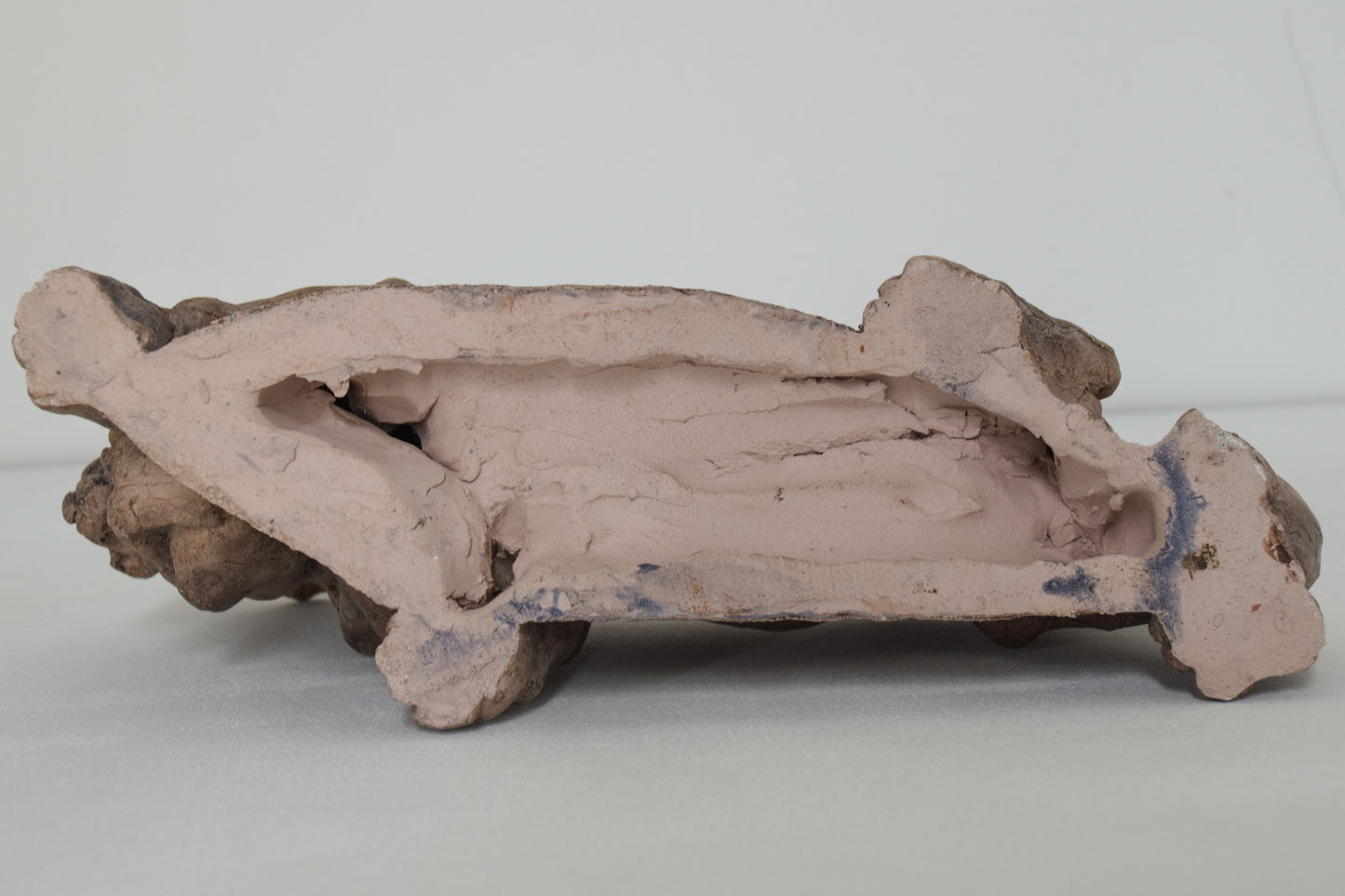 Clay Sculpture of a Lioness and her Cub_Base