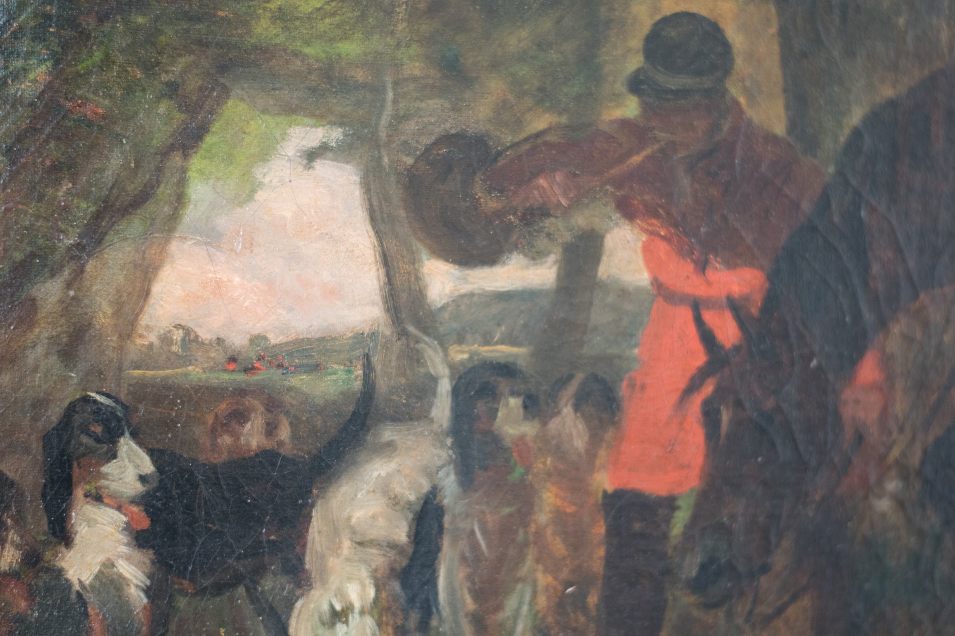 Study of a Hunting Scene - Oil on Canvas - Modern Decorative
