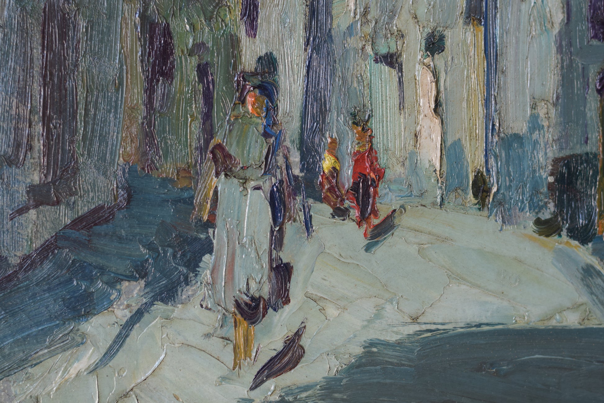 J. Mir - Street Scene on a Sunny Day - Modern Decorative