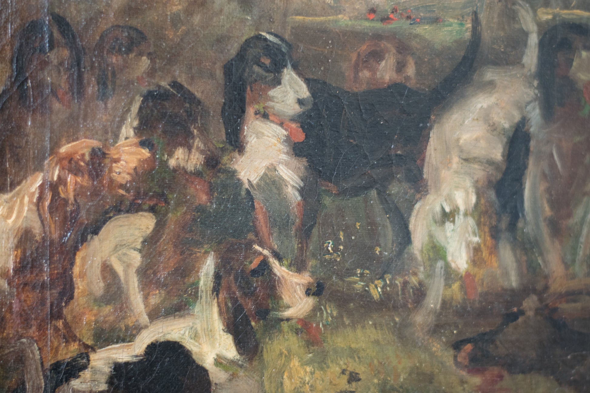 Study of a Hunting Scene - Oil on Canvas - Modern Decorative