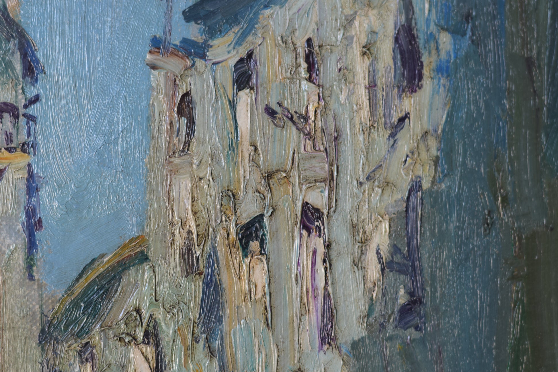 J. Mir - Street Scene on a Sunny Day - Modern Decorative