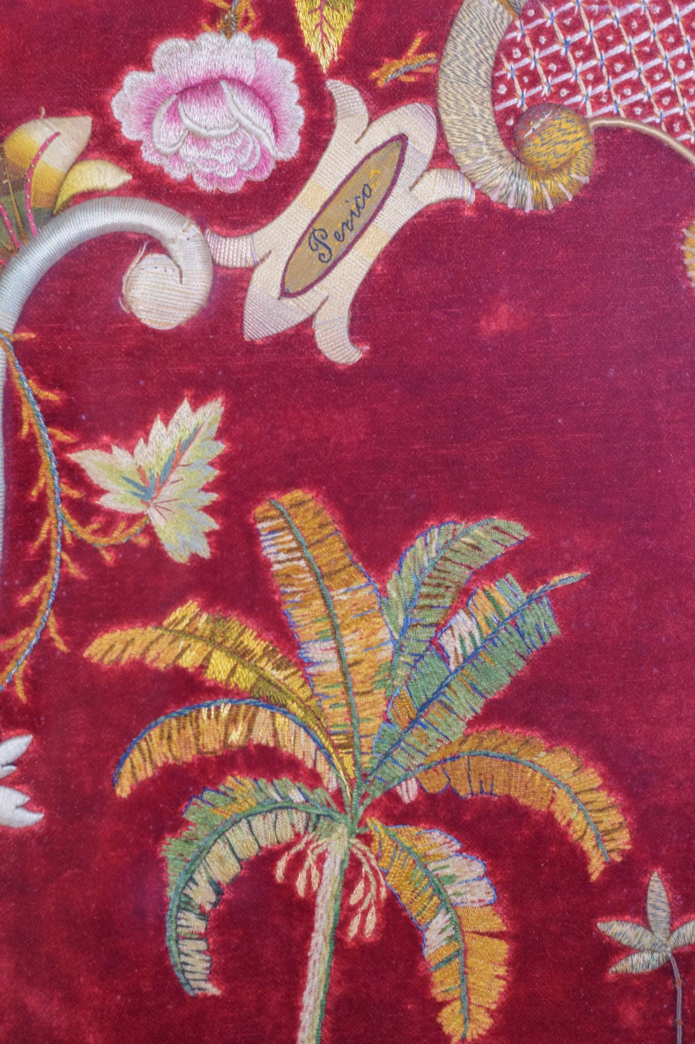 Framed - Embroidery of Oasis and Mountain - Modern Decorative