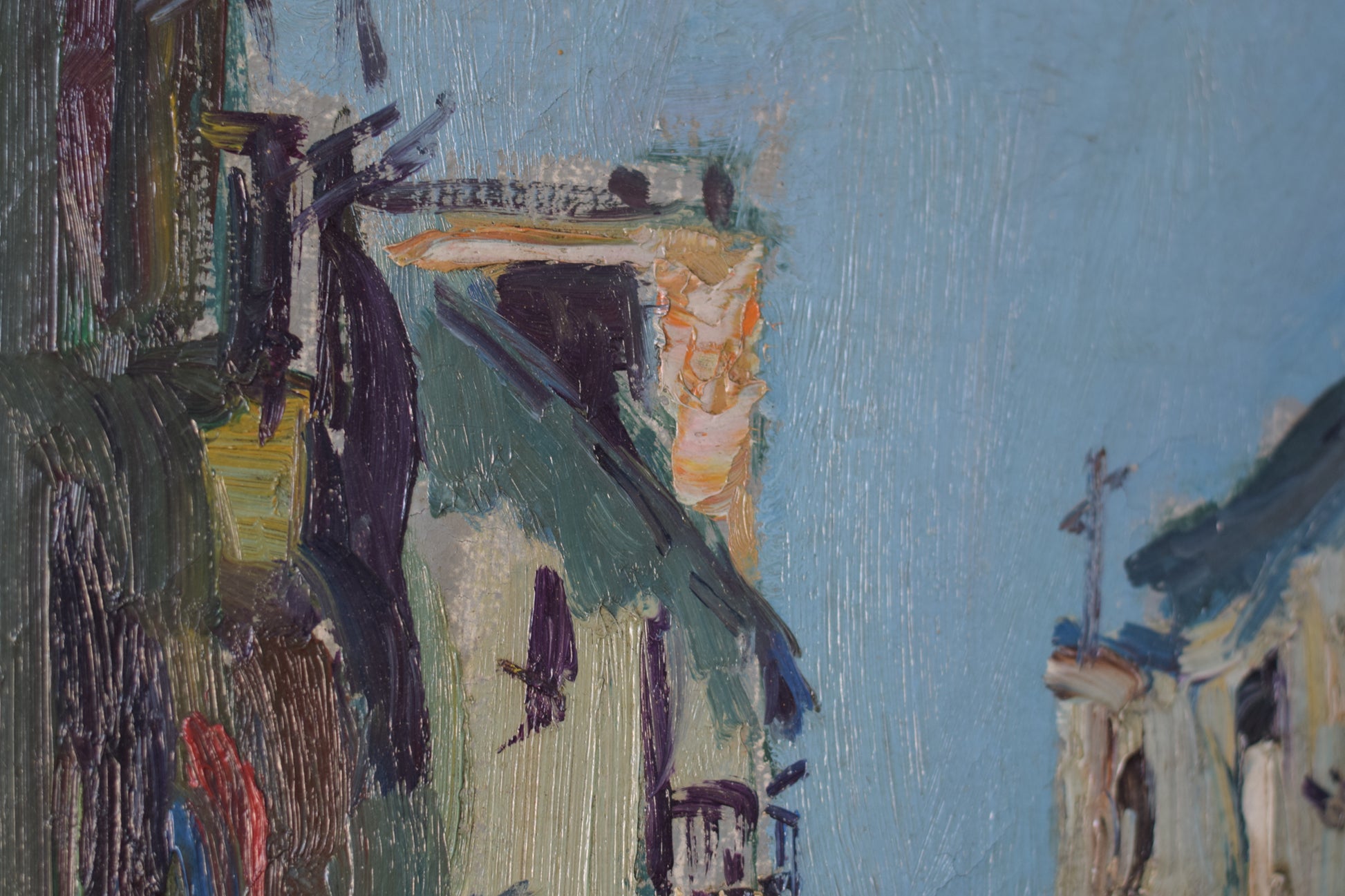 J. Mir - Street Scene on a Sunny Day - Modern Decorative